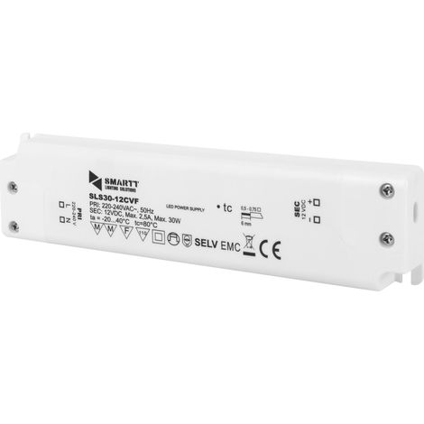 Alimentatore universale a tensione costante per illuminazione a LED 30W SLD 12V per mobili (1/2)