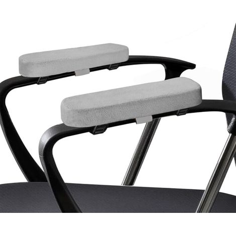 2 Pieces Office Chair Cushion, Ergonomic Office Chair Armrest, Memory Foam Universal Armrest, Hand Rest Elbow Rest for Office, Gaming, Computer (Grey) (1/5)