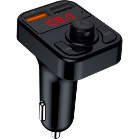 Émetteur FM Bluetooth sans fil avec chargeur de voiture, noir - Online Store (1/2)