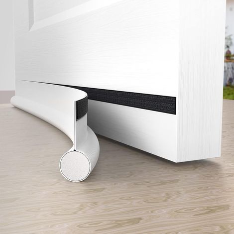 Bas de porte isolant 94 cm – Joint auto adhésif – Insonorisé – Protège des courants d\'air et des insectes – Coton moussé et tissus non tissés (1/5)