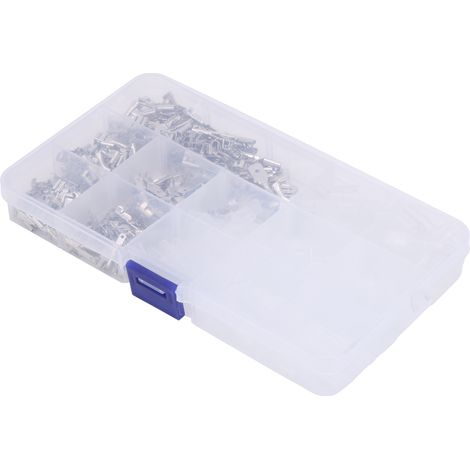 Assortiment de 315 bornes à sertir pour câbles électriques, kit connecteurs argentés 2.8/4.8/6.3mm pour installations industrielles (1/5)