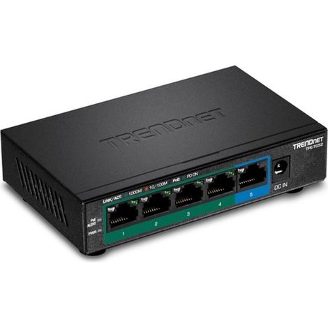 TRENDnet TPE-TG52 Commutateur Gigabit PoE + 5 Ports, Budget d'alimentation PoE 32 W, ca... (1/3)