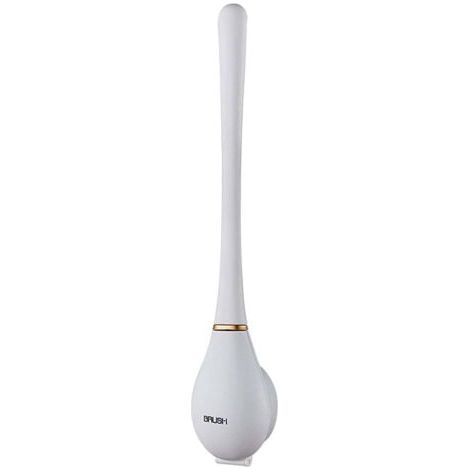 Brosse WC en Silicone, Brosse WC de Nettoyage, Brosse WC, Brosse WC de Remplacement Universelle pour Salle de Bain (Blanc) (1/5)