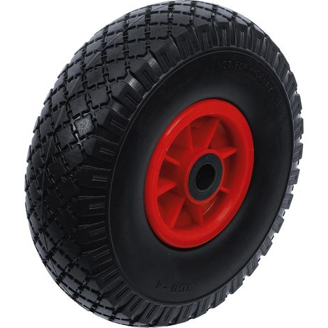 BGS Do it yourself Rad für Sackkarren/Bollerwagen PU, rot/schwarz 260 mm