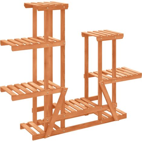 Portavaso per piante 95 x 25 x 96 cm in legno massello di abete marrone 020045220