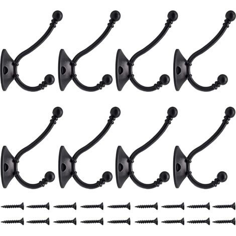 8Pcs Plus Gros Patère Porte Manteau Murale Vintage Crochet Métal De Porte Chapeau Crochet Rétro pour Porte-Manteau Salle de Bain Cuisine (1/5)