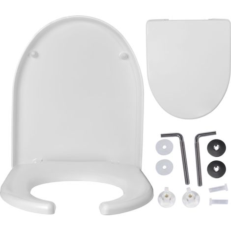 Cuvette WC Antibactérienne - Modèle Ergonomique - Blanc - Idéale pour personnes âgées et handicapées