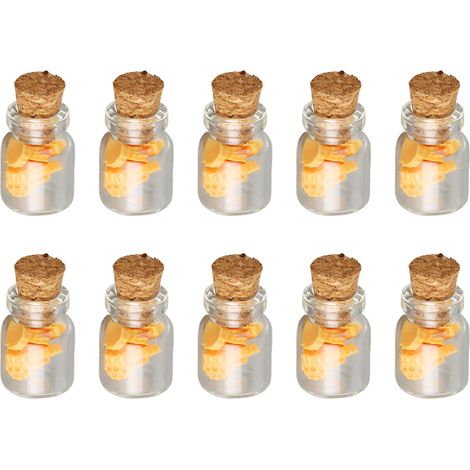 10 pièces Mini Nourriture Maison de Poupée, Conserves Simulées Mignonnes Accessoires Décoratifs Beige (1/5)