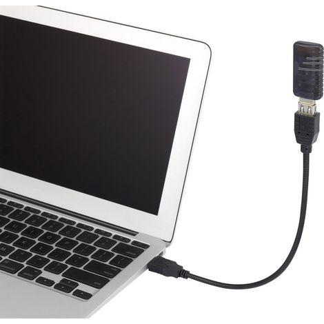Renkforce USB-Kabel USB 2.0 USB-A Stecker, USB-A Buchse 0.16 m Schwarz flexibles Schwanenhals-Kabel (1/3)