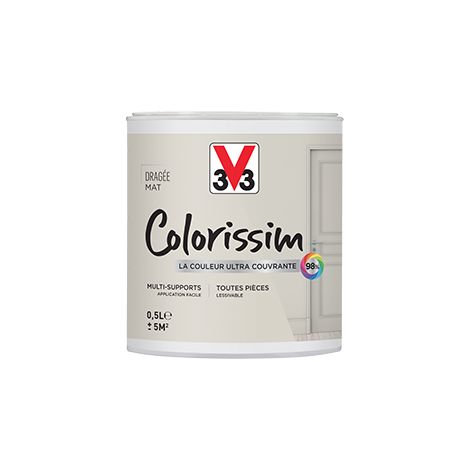 Peinture Multi-supports V33 Colorissim Mat Dragée 0,5 L