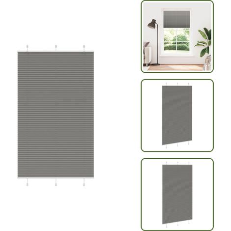 Plissee Anthrazit 115x200 cm Stoffbreite 114,4 cm Polyester - Plissee - Plissees - Faltrollo - Jalousie (1/5)