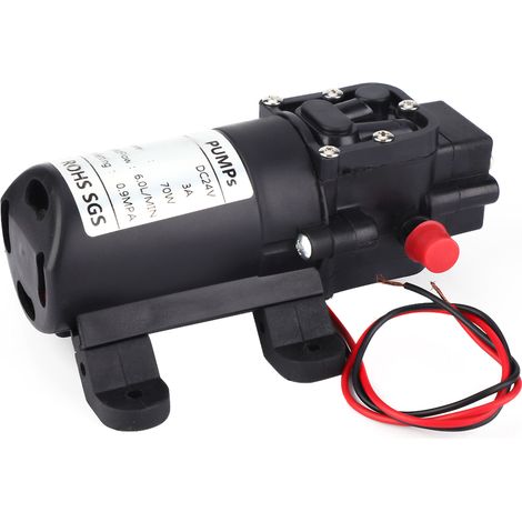 Pompe à diaphragme auto-amorçante 24V 70W, aspiration simple, refoulement droit double côté, pour eau, usage domestique et jardinage (1/5)