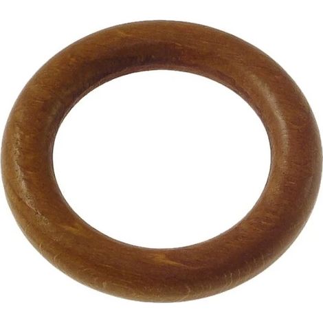 8 anelli in legno per bastone ø28mm x56 int/est - colore teak.