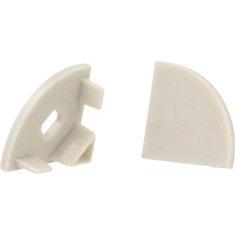 Coppia Tappi Tappini Termine Per Chiusure Profilo Alluminio Angolare Slim BA1616 Tondo (1/3)