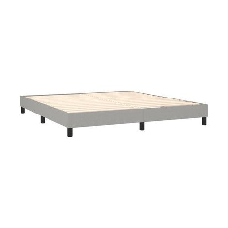 Sommier champignon avec matelas LED, gris clair, 160 × 200 cm, tissu, tissu doux et respirant, éclairage led d’ambiance, meuble de chambre, design contemporain, montage facile (1/5)