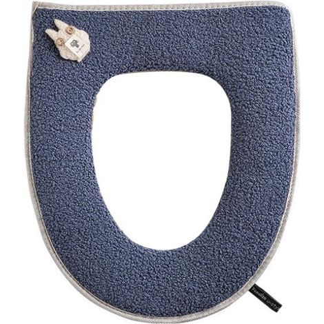 Stück blauer wasserdichter Toilettensitz, universelle Heizmatte mit Reißverschluss, gepolsterter Toilettenschutz, kompatibel mit den meisten Modellen (ohne Aufkleber) (1/5)