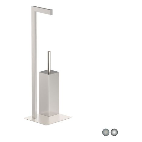 Piantana porta scopino zeus  Spazzolato cm 20 x h. 64 x 18METAF
