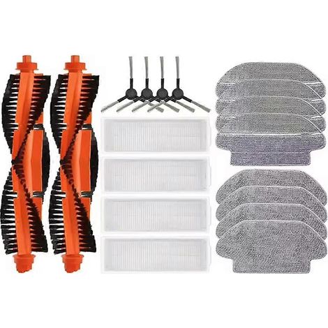 Compatible avec Xiaomi Mijia STYTJ02YM 2S/3C Viomi V2 PRO/V3 SE Conga 3490 : brosse latérale principale, filtre HEPA et lingette de rechange. (1/5)