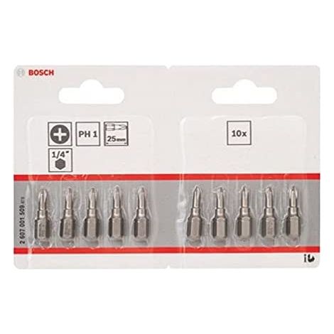 Bit per cacciavite Extra-Duro PH 1, 25 mm, confezione da 10, confezione compatta (1/3)