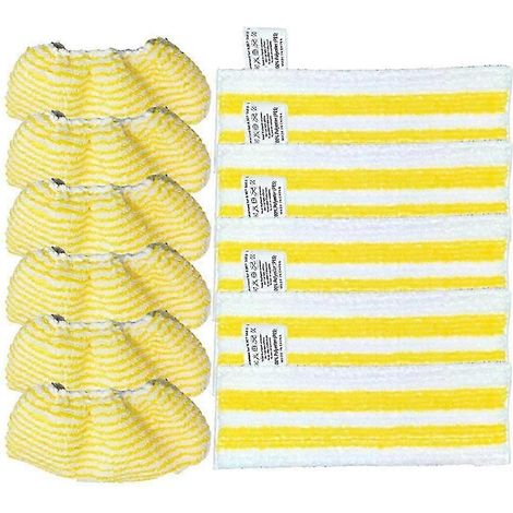 Lot de 11 housses de rechange pour balai vapeur compatibles avec les aspirateurs à main Kärcher Easyfix SC2, SC3, SC4 et SC5. Pièces de rechange en microfibre de haute qualité. WHBYV (1/4)