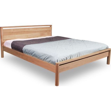Lit double drop - 140 x 200 cm - Bois clair et Bleu (1/3)