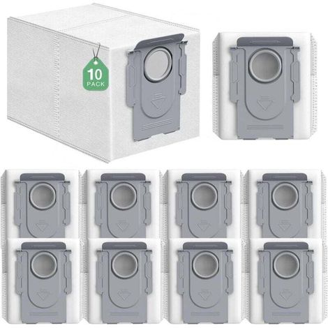 Revo 10-Pack Vacuum Cleaner Bags Compatible with Q Revo/Q Revo S/Q Revo Pro/Q Revo Curv/Q Revo MaxV/Q Revo Slim Robot 4-Layer Filter Bags with 2.7L Replacement Bags (1/4)