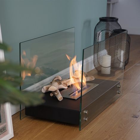 Bioethanol Kamin Freistehend HOTEL schwarz TÜV (1/5)