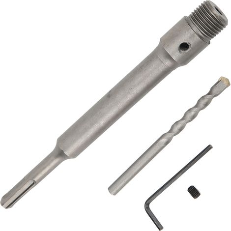 Tige de foret en acier à haute teneur en carbone 7,9 pouces, argentée, haute dureté, résistante à l'usure, pour marteau perforateur électrique (1/5)