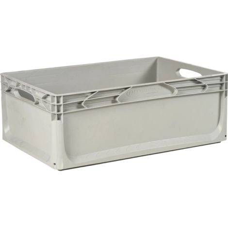 contenitore modulare impilabile artplast "eurobox" in polipropilene grigio 60x40x22 cm