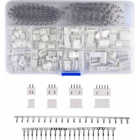 Kit de conector JST de 560 piezas, 2,54 mm, JST-XHP, carcasa de 2/3/4/5 pines y conector de cabezal macho-hembra. (1/5)