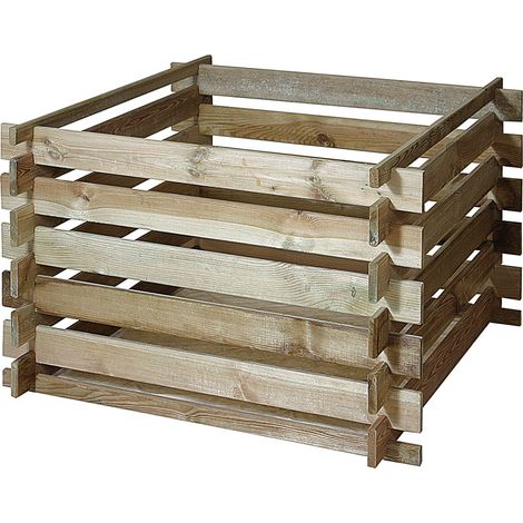 Cémonjardin – Composteur en bois 650L – Montage facile par emboîtement – Aération optimale entre lames – Pour compostage efficace (1/3)
