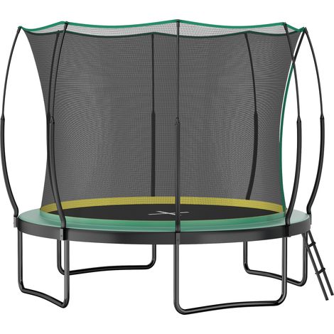 Trampoline de sécurité sans plumes sans couture,trampoline de jardin de 305 cm avec filet de sécurité