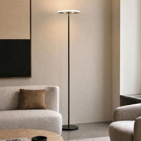 [GEBRAUCHT] B-Ware Lucande Stehleuchte Raymond LED dimmbar schwarz CCT 180cm Eisen 3020Lumen (1/2)