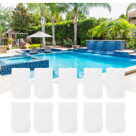 Poolfilterbeutel 20 × 12 cm, Ersatz-Poolfilterbeutel – Bestseller für Schwimmbäder, 10 Stück