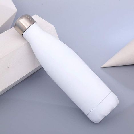 Acier 500 ml vide double paroi isolé Gourde inoxydable blanc-Fei Yu (1/5)