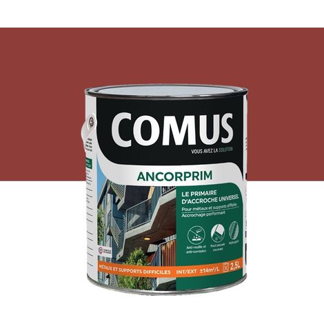 ANCORPRIM rouge 2,5L Primaire d'accrochage universel pour métaux ferreux et supports difficiles - COMUS (1/3)