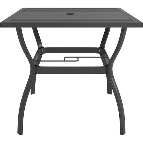 Maison Exclusive - Gartentisch Anthrazit 81,5x81,5x72 cm Stahl (1/5)