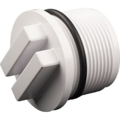 Bouchon hivernage 1" 1/2 joint plat – filetage long 35 mm – pour refoulement piscine – diamètre 45 mm (1/5)