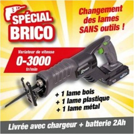 Scie Alternative 20V - Avec Batterie 2A et Chargeur - Puissante et Pratique - D-Work