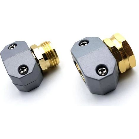 Raccord de réparation pour tuyau d'arrosage 5/8 et 3/4 pouces, aluminium, vis inox HY2510 (1/4)
