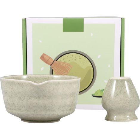 Set mit 2 Chawan Matcha-Teeschalen und Schneebesen, 500 ml, für Anfänger und DIY-Liebhaber (1/5)