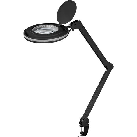 Goobay Lámpara de escritorio negra con lupa e iluminación LED (1/5)