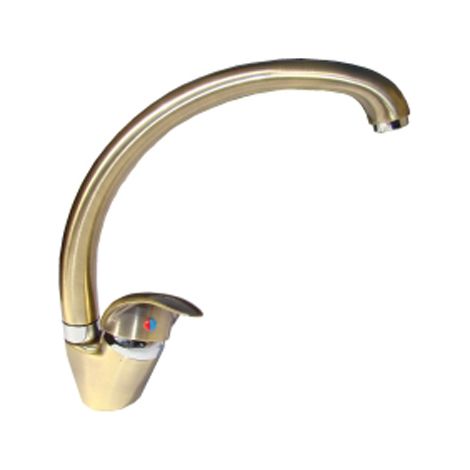Rubinetto canna alta miscelatore monocomando per lavello bronzo moderno - Mod. Vancouver