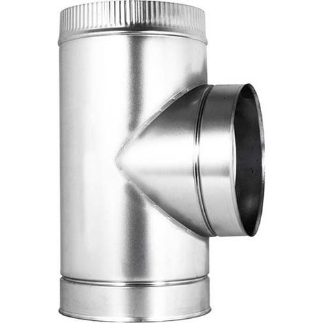 Raccordo a t braga a 90° zincata da 200mm spessore 6 decimi (1/4)