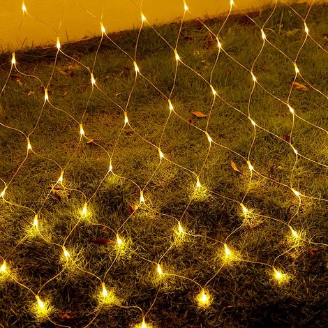 Filet lumineux LED UISEBRT 3x2m - 8 modes d'éclairage blanc chaud pour éclairage intérieur de fêtes de Noël (1/5)