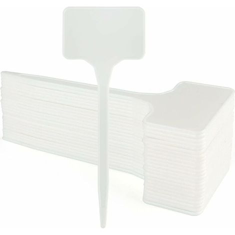 ZVD-50 Pieces 15.5CM extérieur Plante de Grandes étiquettes extérieur Plastique Jardin Potager, Blanc (1/4)