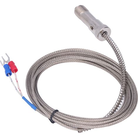 Capteur de température à ressort enclenchable en acier inoxydable de type K, interface M12, portée de 3 mètres. (1/5)
