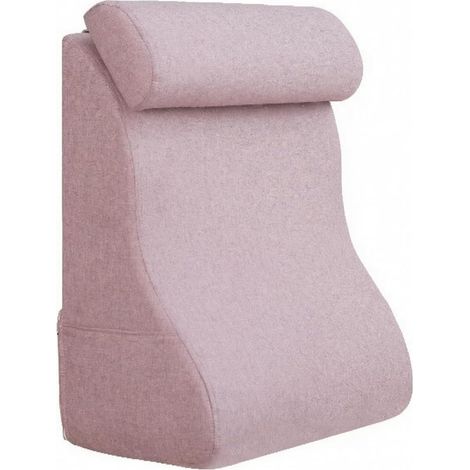 Coussin Triangulaire avec Rouleau Doux, Tissu Violet Clair, Grand Dossier pour Personne Paresseuse Largeur 55 (1/5)