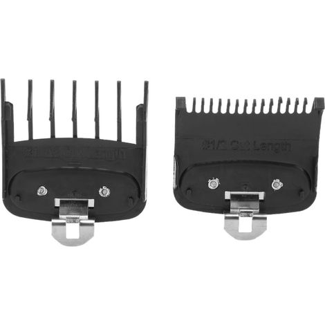 Ensemble de 2 peignes de guidage noirs, accessoires de coupe de cheveux pour tondeuse.