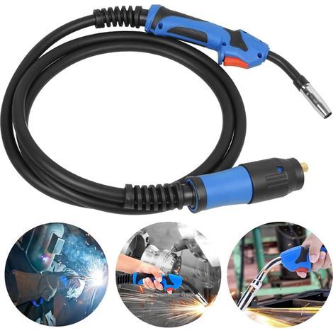 Ej.Life Torche de soudage à fil 3.8 mètres MIG MAG 15AK avec connecteur péritel pour poste de soudage semi-automatique à gaz refroidi par air (torche torche MB15) A (1/5)